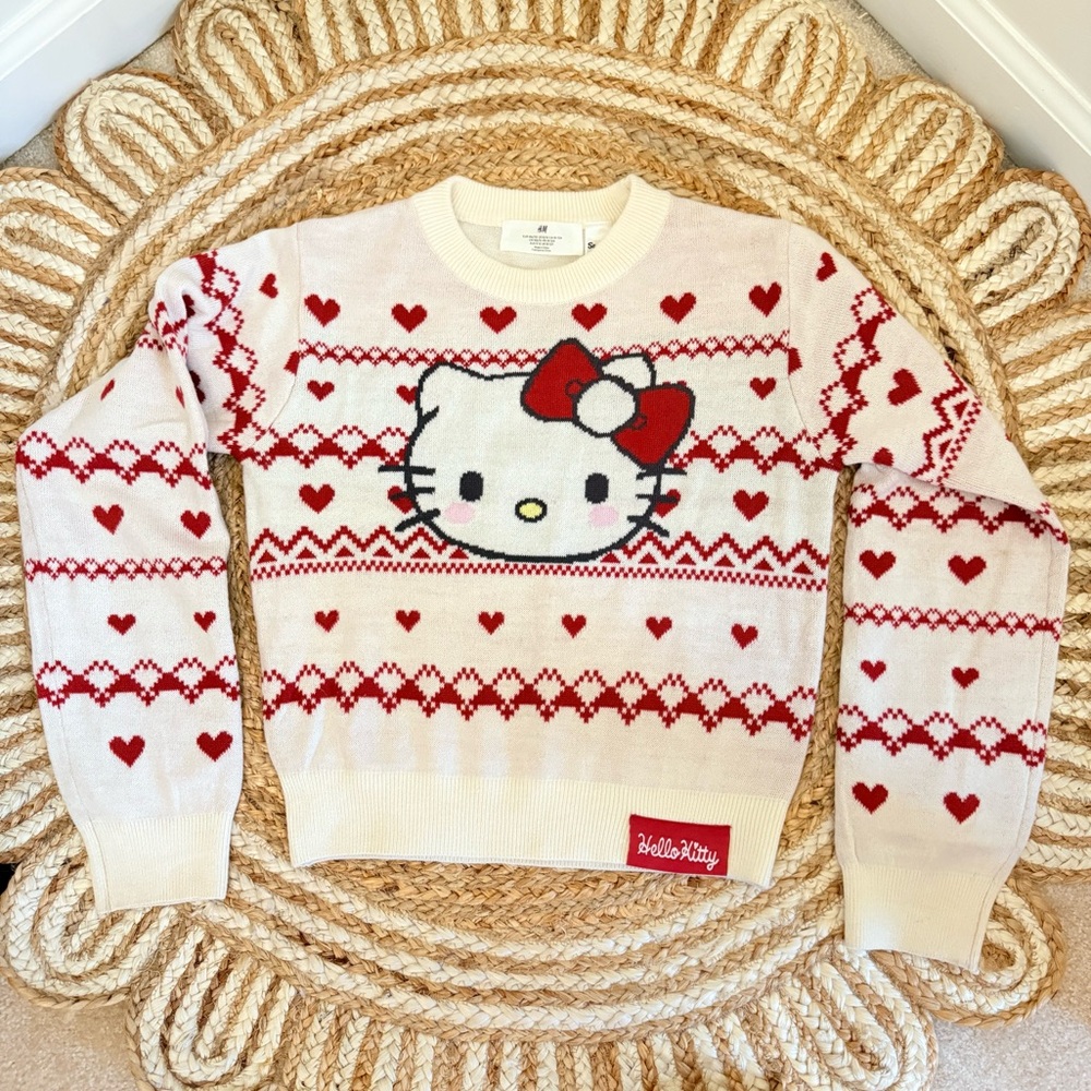 H&M Hello Kitty Heart Knit Sweater